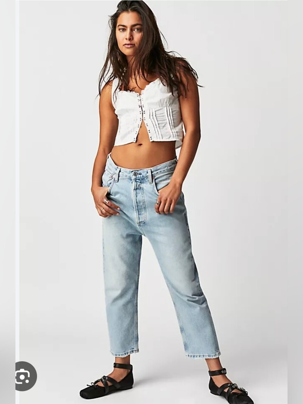 NWT Citizens Of Humanity Pony Boy Light Blue Boyfriend Jeans, Scout, Size 24
